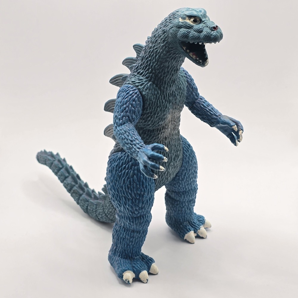 Vintage Blue Godzilla 1980's Posable Approx 8" Tall Hong Kong